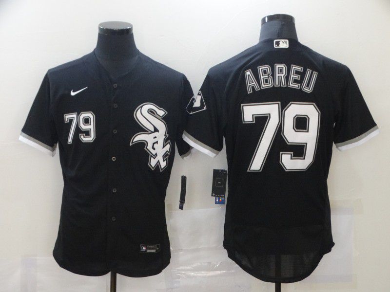 Men Chicago White Sox #79 Abreu Black Elite Nike MLB Jerseys